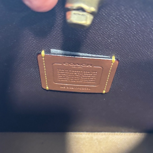 Coach Ivory and Tan Leather Shoulder Bag - Picture 6 of 9